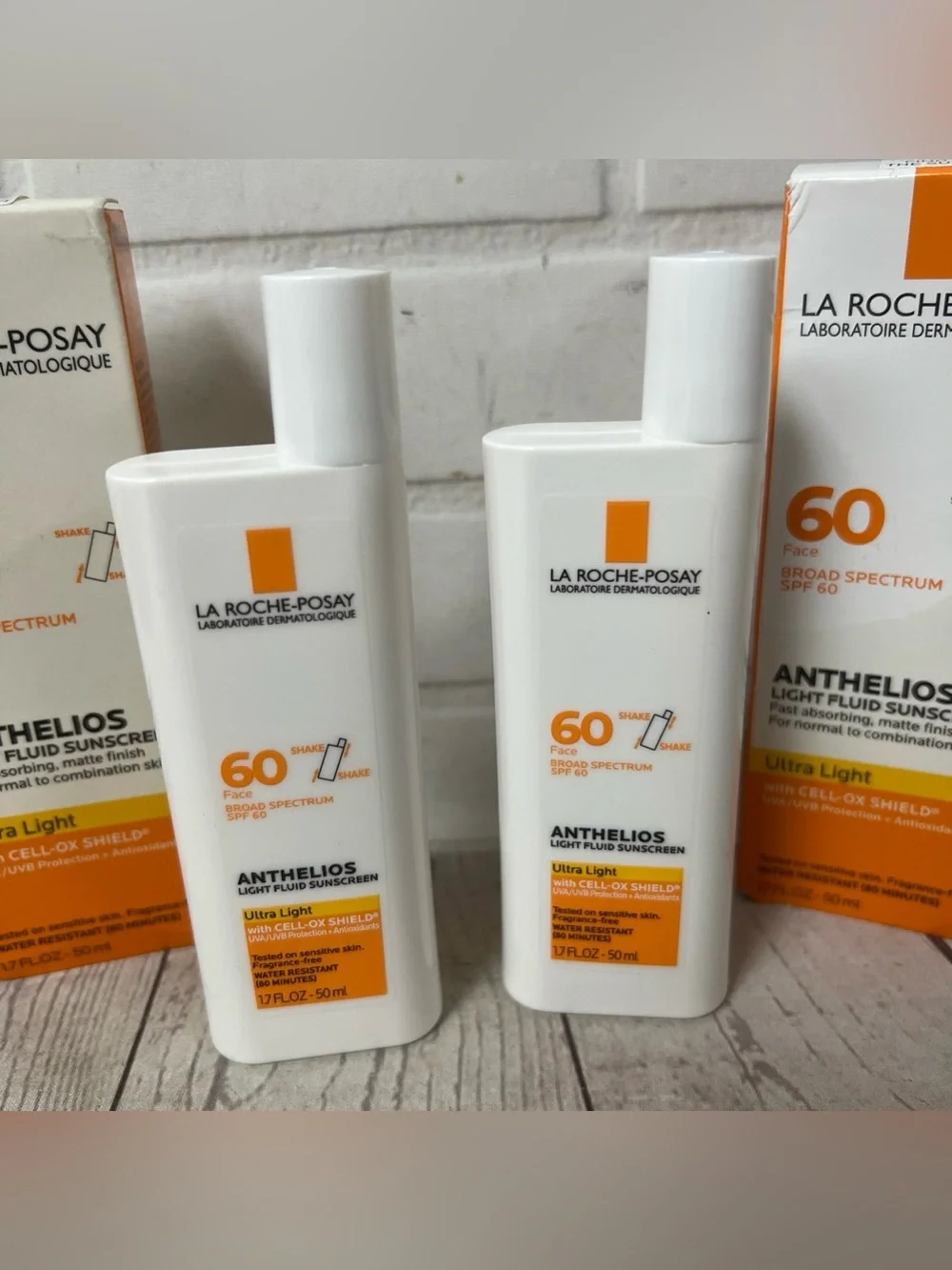 (2) La Roche-Posay Anthelios Ultra Light Fluid Sunscreen SPF 60 1.7oz - 5/2026